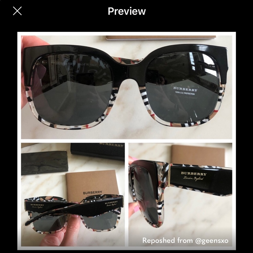 🔥NEW OVERSIZED BURBERRY SUNGLASSES🔥